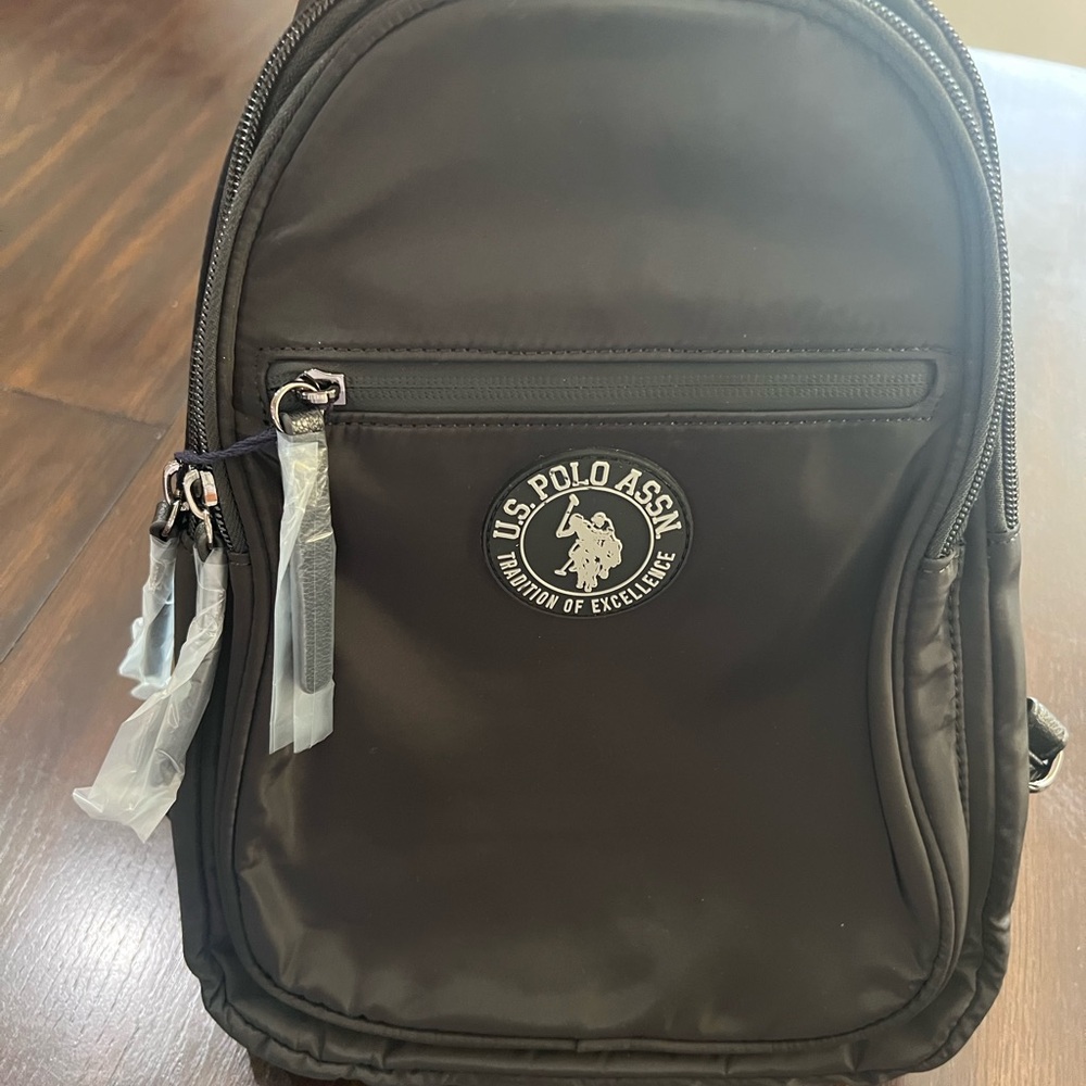 U.S. Polo Assn. Black Backpack for Men/Women